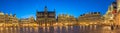 Brussels Belgium, panorama night at Grand Place Square Royalty Free Stock Photo