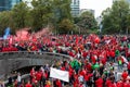 Brussels, Belgium, Protestation march of the unions for the right to protest