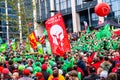 Brussels, Belgium, Protestation march of the unions for the right to protest