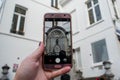 Manneken Pis picture through smart phone