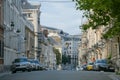 Brussels / Belgium - Streets of the city during an amazing summer sunset