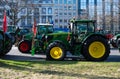 Brussels Capital Region, Belgium - Farmers protesting with tractors for the governmental descision about the use of nitrogen