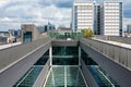 Brussels city center, Belgium - Contemporary rooftop construction of the Brussels city administration