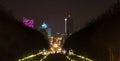 Brussels cityscape Belgium at night Royalty Free Stock Photo