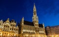 Brussels ctiy hall in the evening Royalty Free Stock Photo