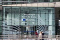 Brussels European Quarter, Belgium - Entrance of the Charlemagne building of the European Commission