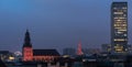 Brussels evening cityscape belgium