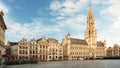 Brussels - Grand place at night, nobody, Belgium Royalty Free Stock Photo