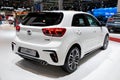 BRUSSELS - JAN 9, 2020: New Kia Rio car model showcased at the Brussels Autosalon 2020 Motor Show Royalty Free Stock Photo