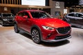 BRUSSELS - JAN 9, 2020: New Mazda CX-3 car model showcased at the Brussels Autosalon 2020 Motor Show