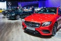 BRUSSELS - JAN 9, 2020: New Mercedes car models on display at the Brussels Autosalon 2020 Motor Show