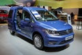 BRUSSELS - JAN 9, 2020: New Volkswagen Caddy Maxi Kombi Van model showcased at the Brussels Autosalon 2020 Motor Show