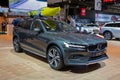 BRUSSELS - JAN 9, 2020: New Volvo V60 Cross Country car model showcased at the Brussels Autosalon 2020 Motor Show