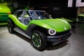 BRUSSELS - JAN 9, 2020: Volkswagen I.D. Buggy Concept car model showcased at the Brussels Autosalon 2020 Motor Show