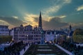 Brussels from Monts des Arts. Royalty Free Stock Photo