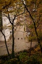 Brussels old city centre in Autumn, charming streets, Belgium