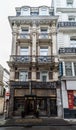 Brussels Old Town, Belgium - Art deco facade design of the L\'esperance tavern and cafe