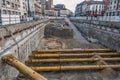Brussels Old Town - Belgium - The construction site of the ancien demolished Parking 58