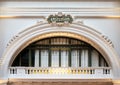 Brussels Old Town, Belgium - Detail of the interior design of the historical stock exchange with the inscription Amsterdam Royalty Free Stock Photo