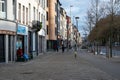 Brussels Old Town, Belgium - Social deprived street at the Porte de Ninove