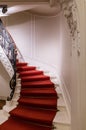 Brussels Old Town, Brussels Capital Region - Belgium - detail of a decorated spiral staircase Royalty Free Stock Photo