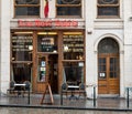 Brussels Old Town, Brussels Capital Region, Belgium - Facade of a bar, a la Mort Subite, translated as In the Dudden