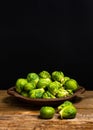 Brussels sprout vegetables in a bowl Royalty Free Stock Photo