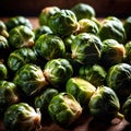 Brussels sprouts fresh raw organic vegetable