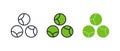 Brussels sprouts icon. Linear color icon, contour, shape, outline isolated on white. Thin line. Modern design. Vector Royalty Free Stock Photo
