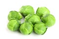 Brussels sprouts isolated on white background closeup Royalty Free Stock Photo