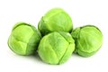 Brussels sprouts isolated on white background closeup Royalty Free Stock Photo