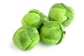 Brussels sprouts isolated on white background closeup Royalty Free Stock Photo