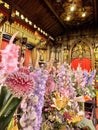 Brussels town hall Flowertime decorations Royalty Free Stock Photo