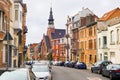 Brussels traditional architecture street Belgium Royalty Free Stock Photo