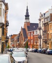 Brussels traditional architecture street Belgium Royalty Free Stock Photo