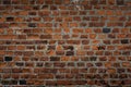 brutal background or backdrop from an old dirty clay brick wall Royalty Free Stock Photo