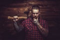 Brutal man with beard and tattooe. Royalty Free Stock Photo