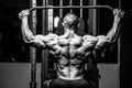 Brutal strong athletic men pumping up muscles workout bodybuilding concept Royalty Free Stock Photo