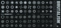 Brutalism stars decorative elements collection vector