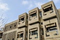 Brutalist Architecture. Details of brutalist concrete building.