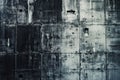 A brutalist-inspired background with a raw, grungy aesthetic. The monochrome color palette is