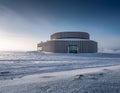 Brutalist Research Center in Arctic Expanse Royalty Free Stock Photo