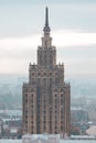 Brutalist Stalinist Architecture in Foggy Riga, Latvia