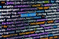Brute force. a vibrant code cascade on a black background, highlighted with the phrase brute force The context suggests