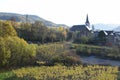 Bruttig-Fankel, Germany - 11 12 2020: autumn in Mosel valley Royalty Free Stock Photo