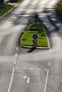 Bruttig-Fankel, Germany - 11 12 2020: slowing down the traffic at the village entrance Royalty Free Stock Photo