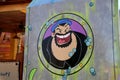 Brutus character from Popeye cartoon illustrated on themed decorative panel Royalty Free Stock Photo