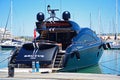 Sunseeker Predator boat, Vilamoura. Royalty Free Stock Photo