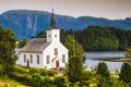 Bruvik Lutheran Church, island Osteroy Norway