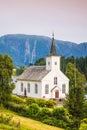Bruvik Lutheran Church, island Osteroy Norway